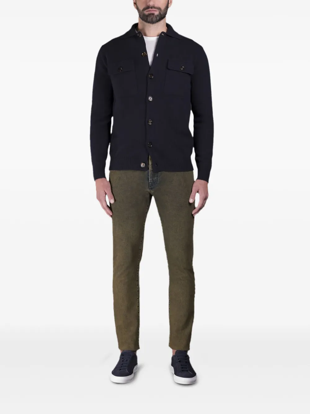 Moorer long-sleeve shirt - Blauw