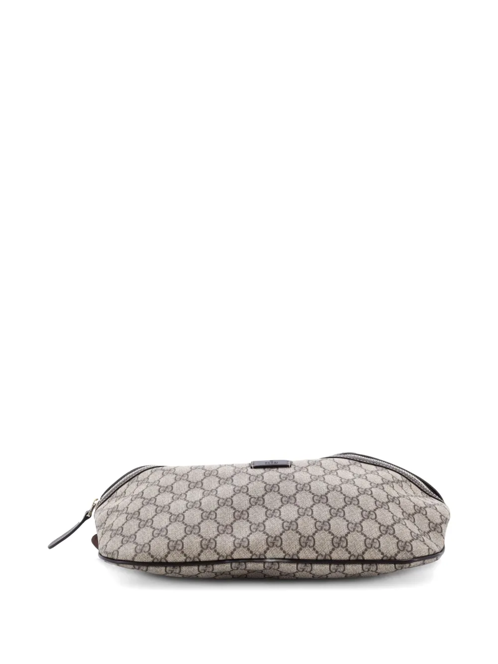 Pre-owned Gucci Gg Coated Canvas With Leather Large Belt Bag In Neutral