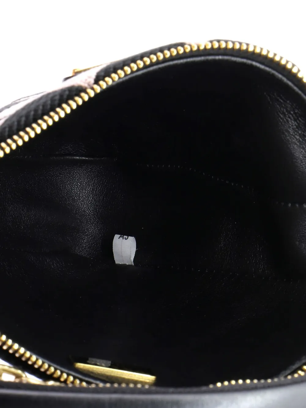 Double Symbole Triangle Bag Leather And Jacquard Mini Shoulder Bag