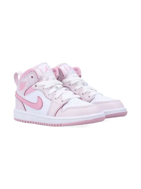 Nike Kids Jordan 1 Mid leather sneakers