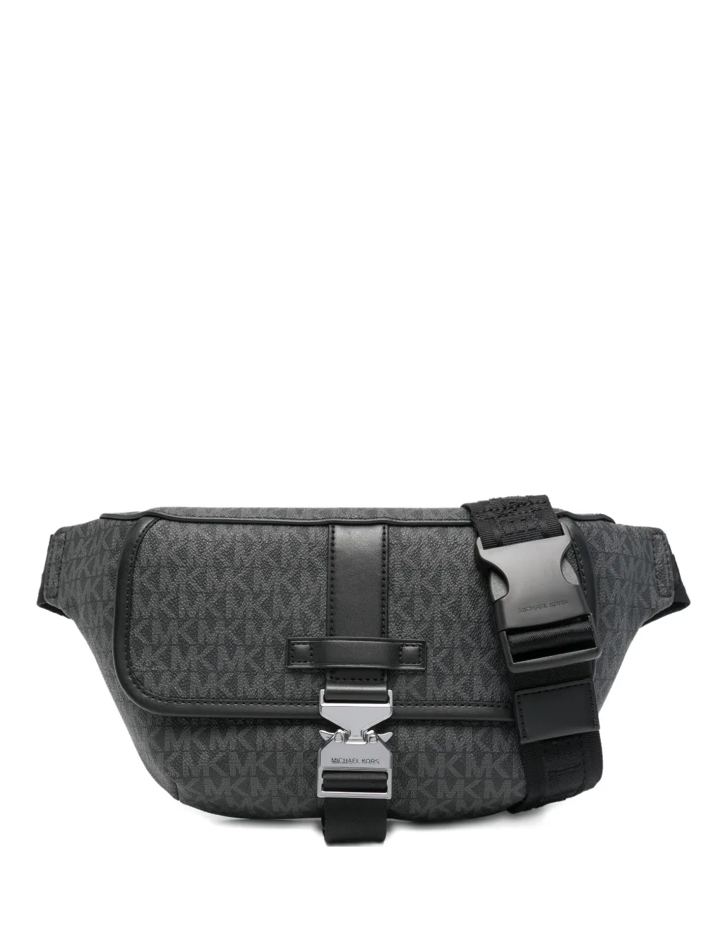 Michael Kors Hudson Logo Buckle Belt Bag In Gray