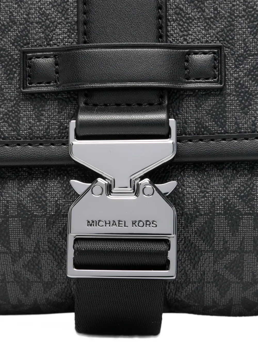 Michael Kors Hudson Logo Buckle Belt Bag In Gray