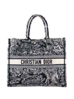 Christian Dior Pre-Owned Book Houndstooth Tote Bag | Black | FARFETCH