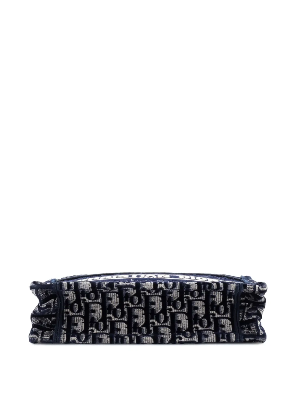 Pre-owned Dior Book Oblique Velvet Mini Tote Bag In Blue
