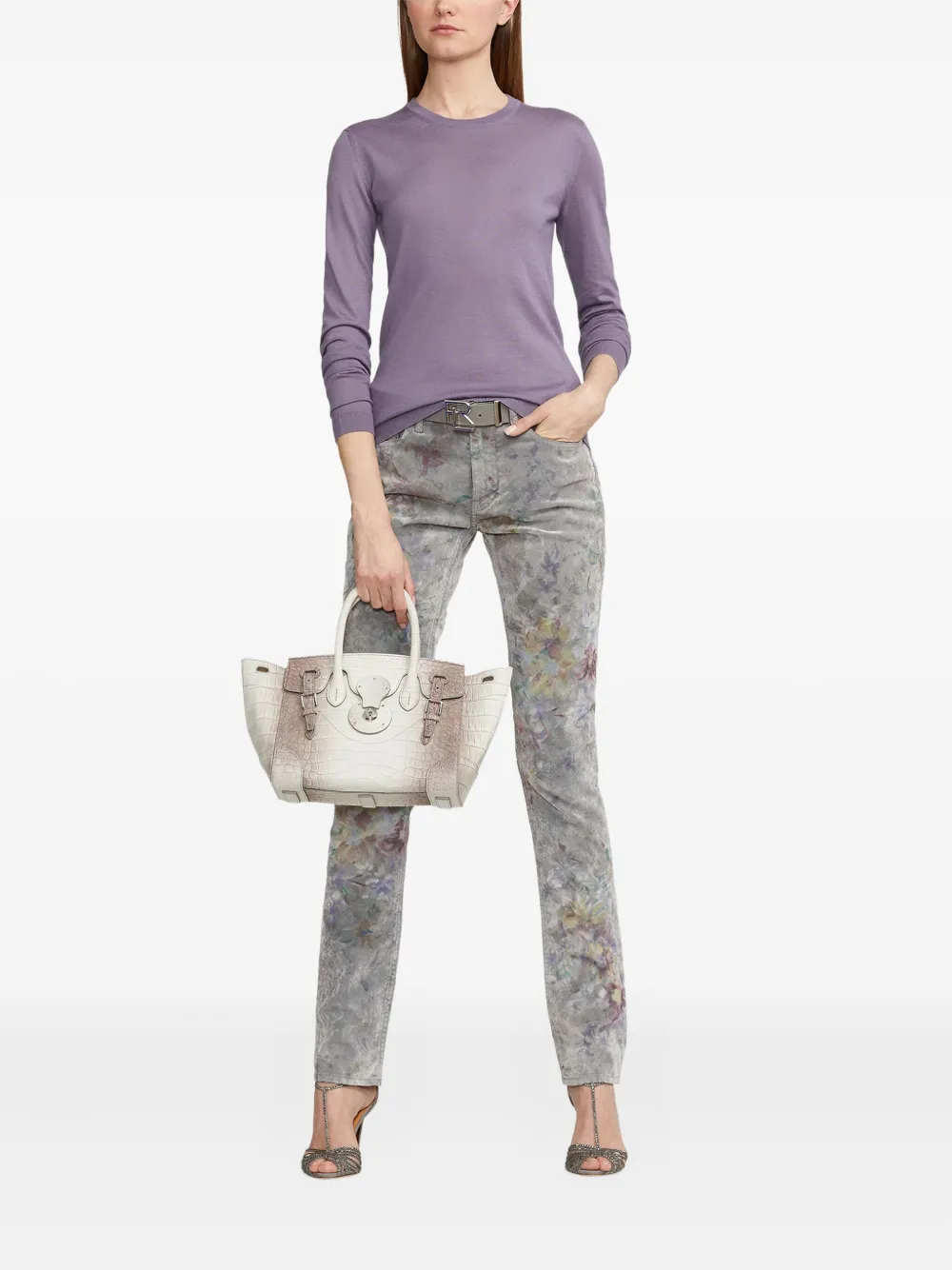 Ralph Lauren Long-sleeve Knit Top In Purple