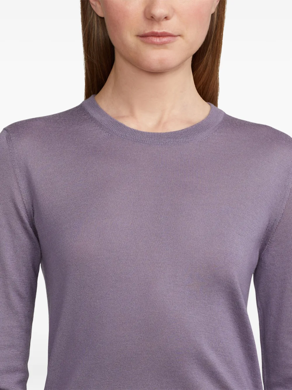 Ralph Lauren Long-sleeve Knit Top In Purple