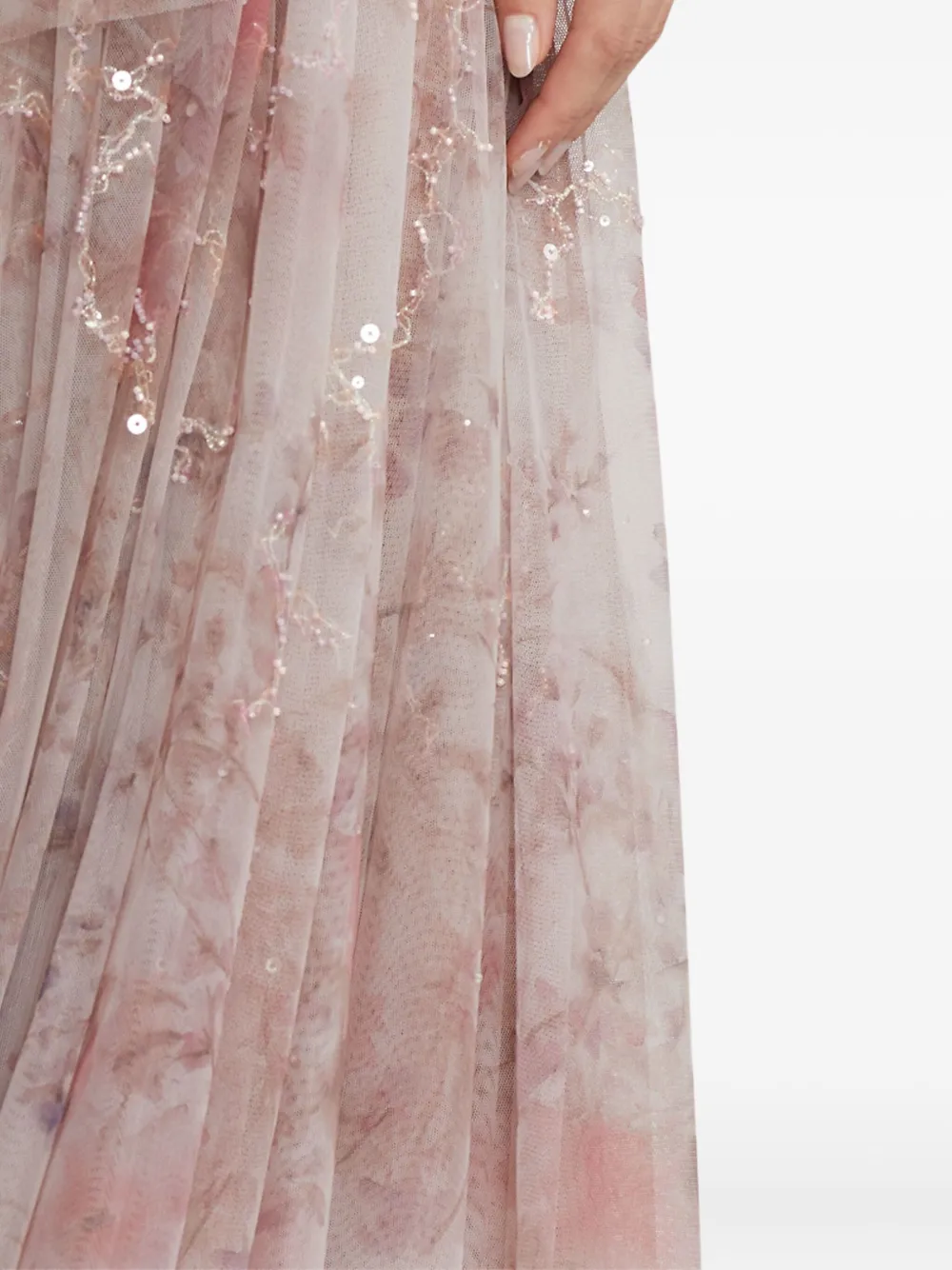 Ralph Lauren Collection Rok met ruches en bloemenprint Roze