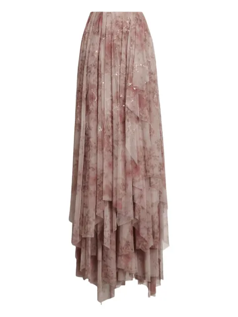 Ralph Lauren Collection ruffled floral skirt