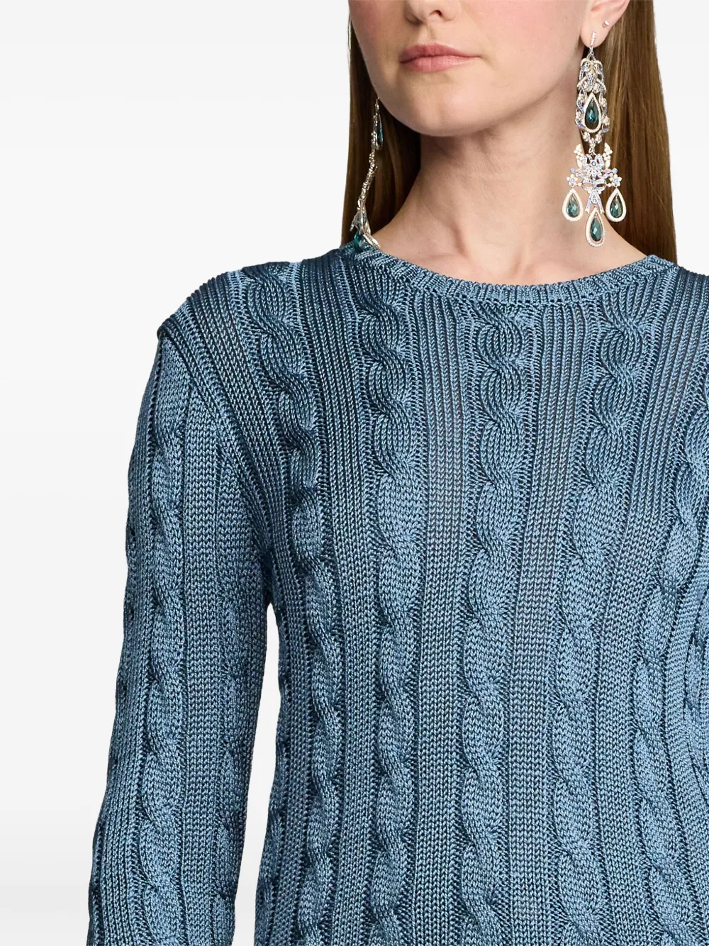 Ralph Lauren Collection Kabelgebreide trui Blauw