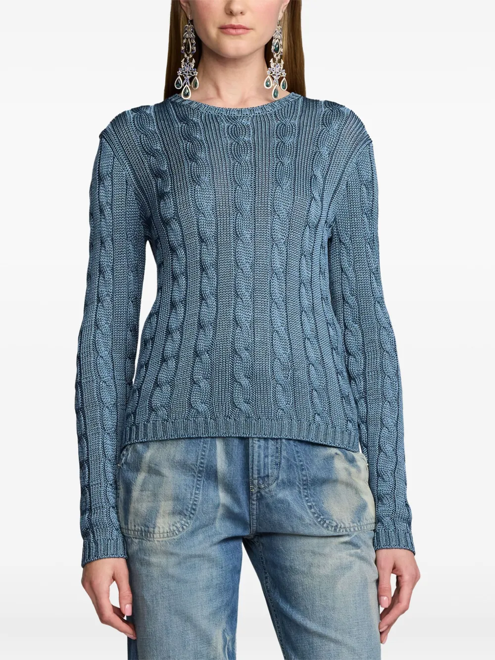 Ralph Lauren Collection Kabelgebreide trui Blauw