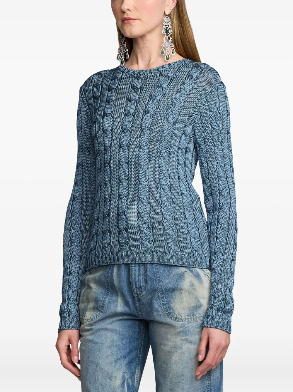 Ralph Lauren Collection Kabelgebreide trui Blauw