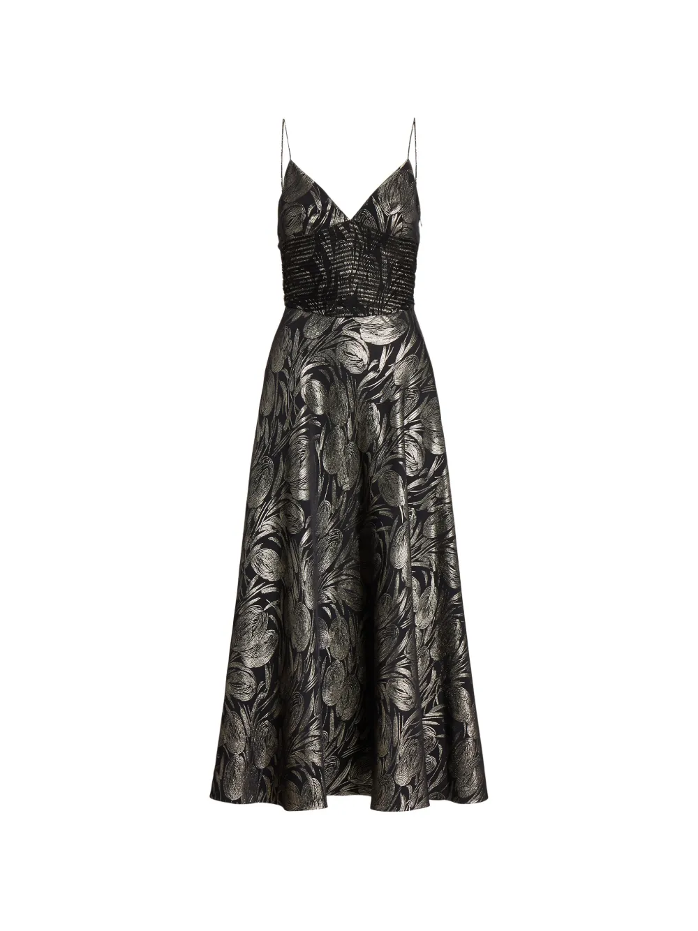 Ralph Lauren Collection Henri floral V-neck midi dress - Nero