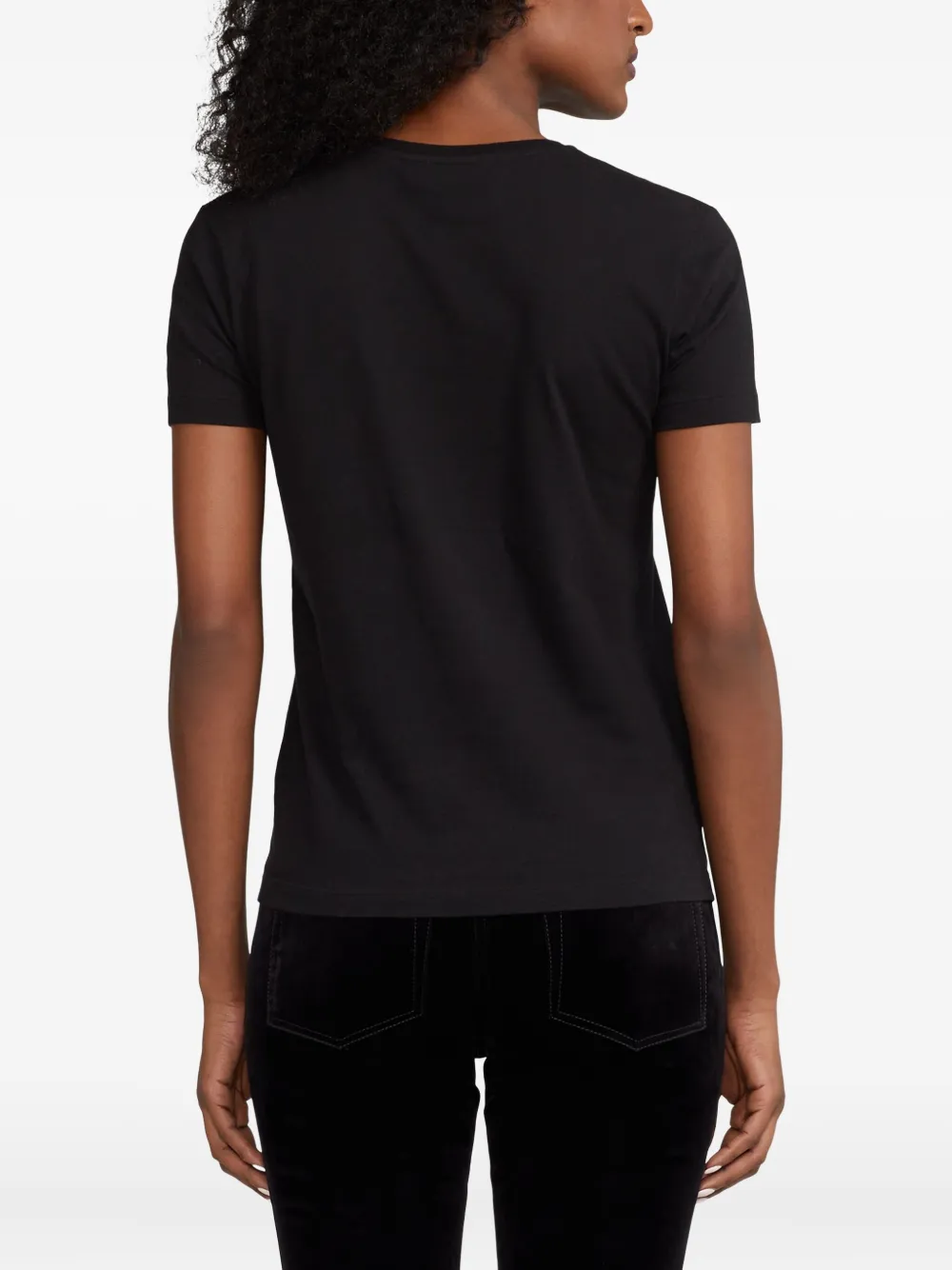 Ralph Lauren Embellished-graphic T-shirt In Black