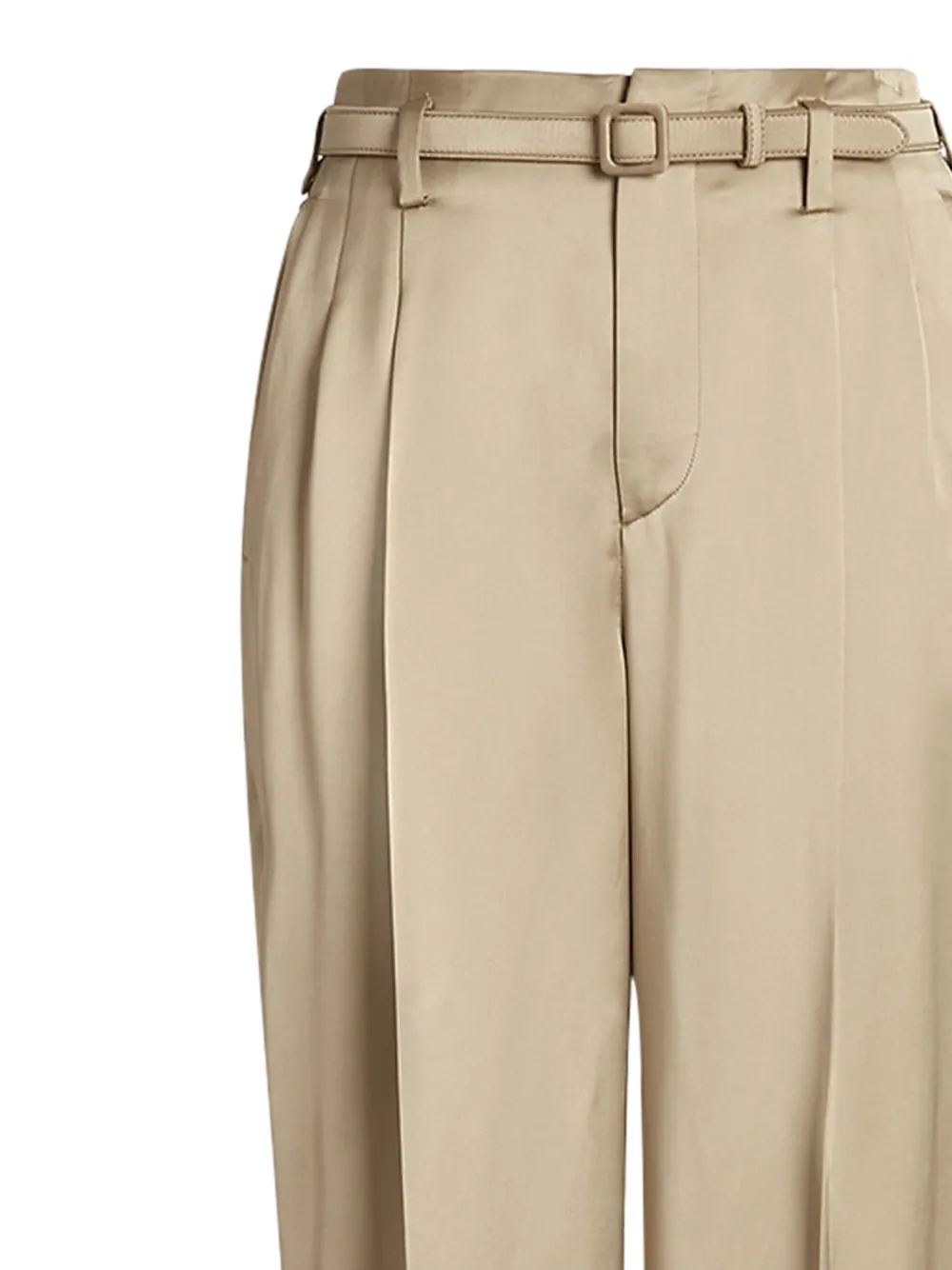 Ralph Lauren Collection Plooibroek met ceintuur Beige