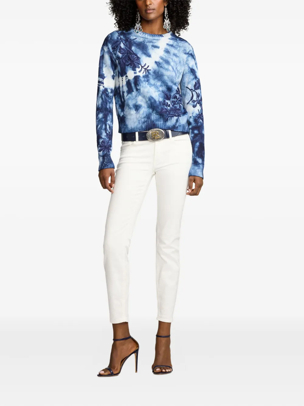Ralph Lauren Tie-dye Sweater In Blue