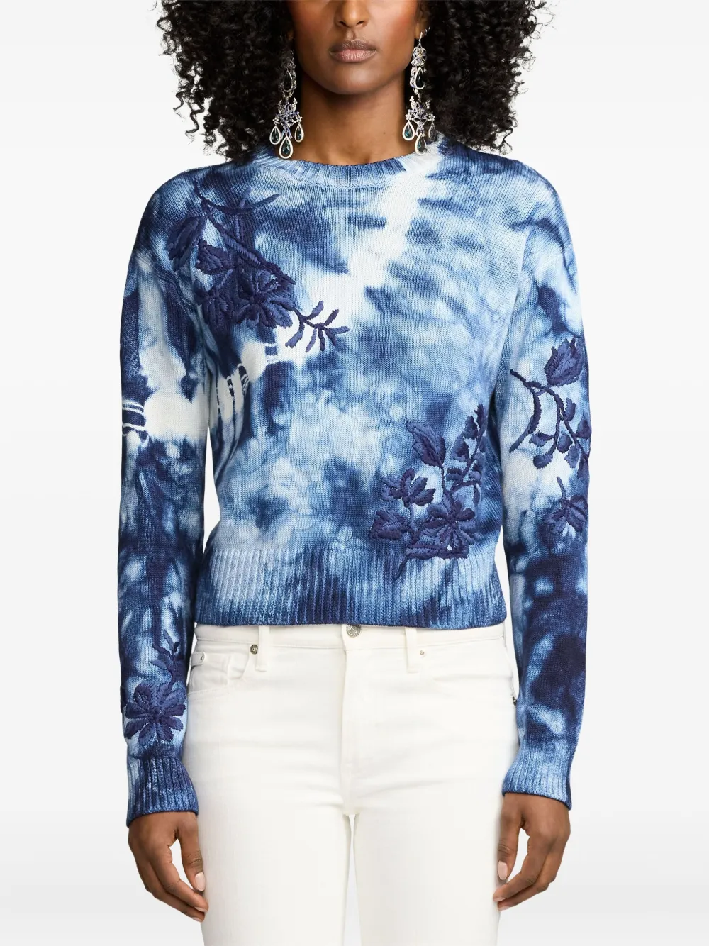 Ralph Lauren Tie-dye Sweater In Blue