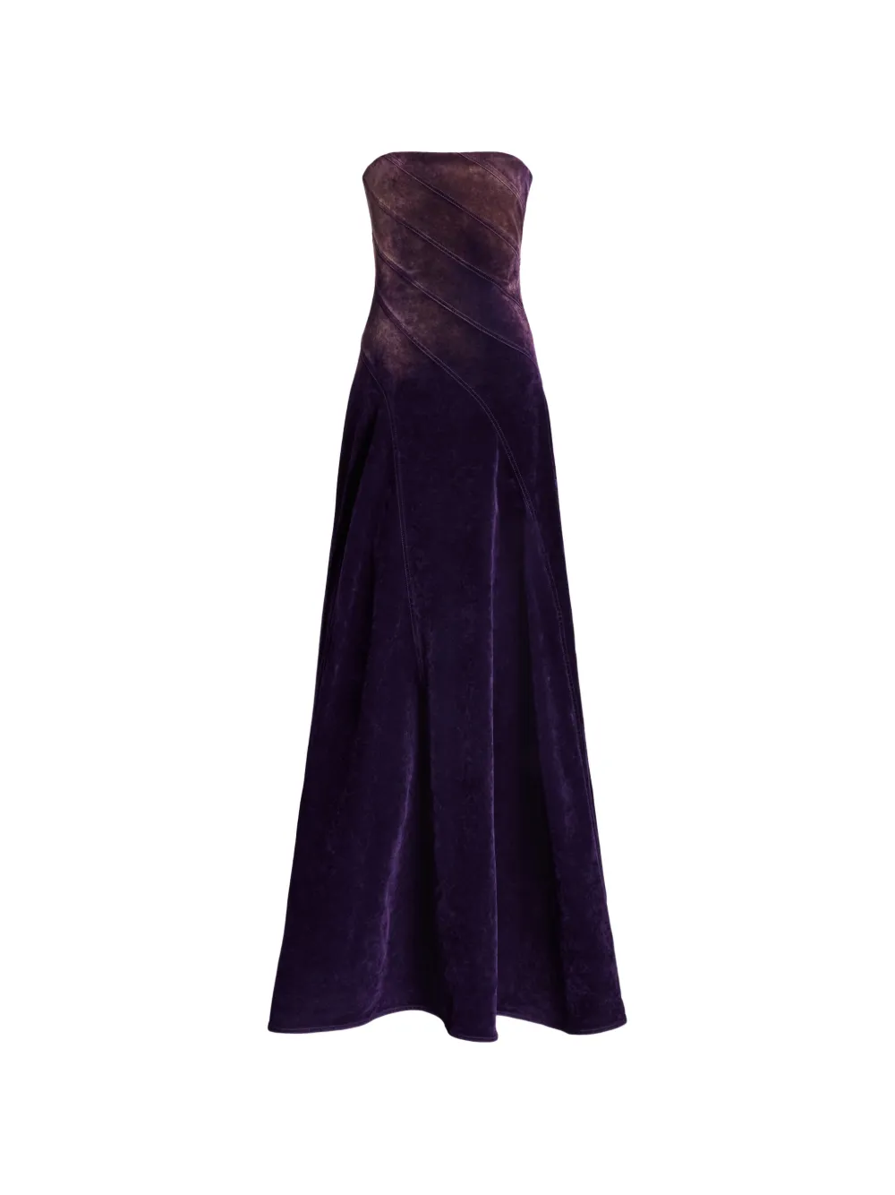 Ralph Lauren Collection diagonal-seam strapless maxi dress - Viola