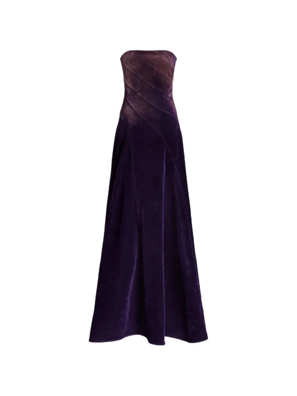 strapless open back dress Buy Sale Fox Off the Shoulder Long Chiffon Purple Maternity Dress   Foxbackdrop