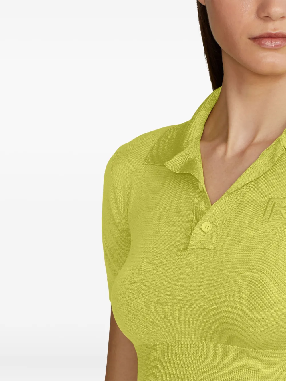 Ralph Lauren Short-sleeve Cropped Polo Shirt In Yellow