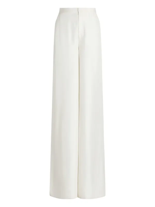 Ralph Lauren Collection Silk Trousers in White