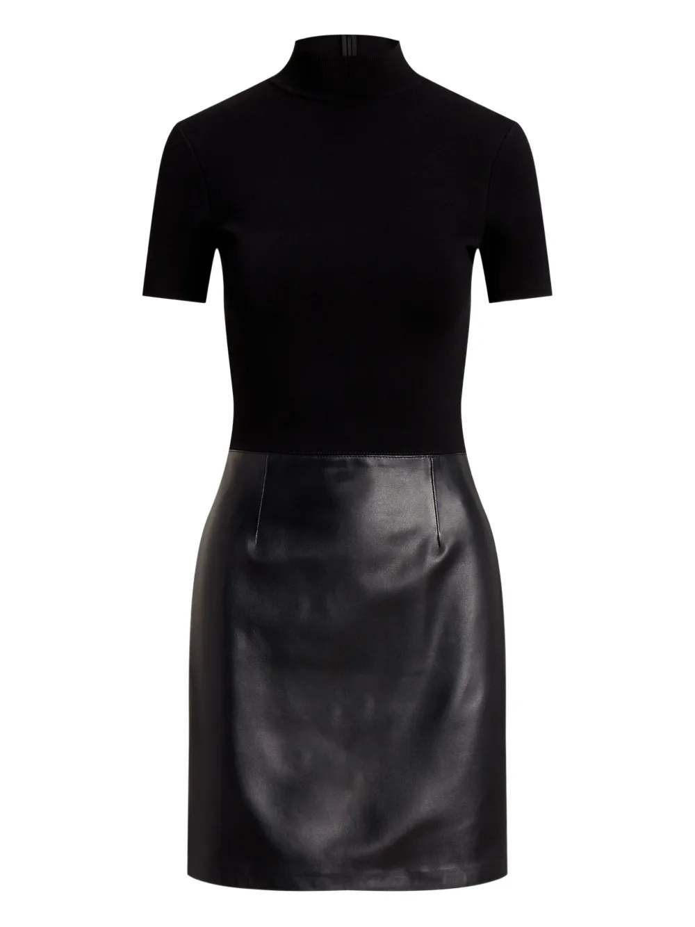 Ralph Lauren Collection タートルネック ショートスリーブミニドレス - ブラック Ralph Lauren Collection タートルネック ショートスリーブミニドレス - ブラック