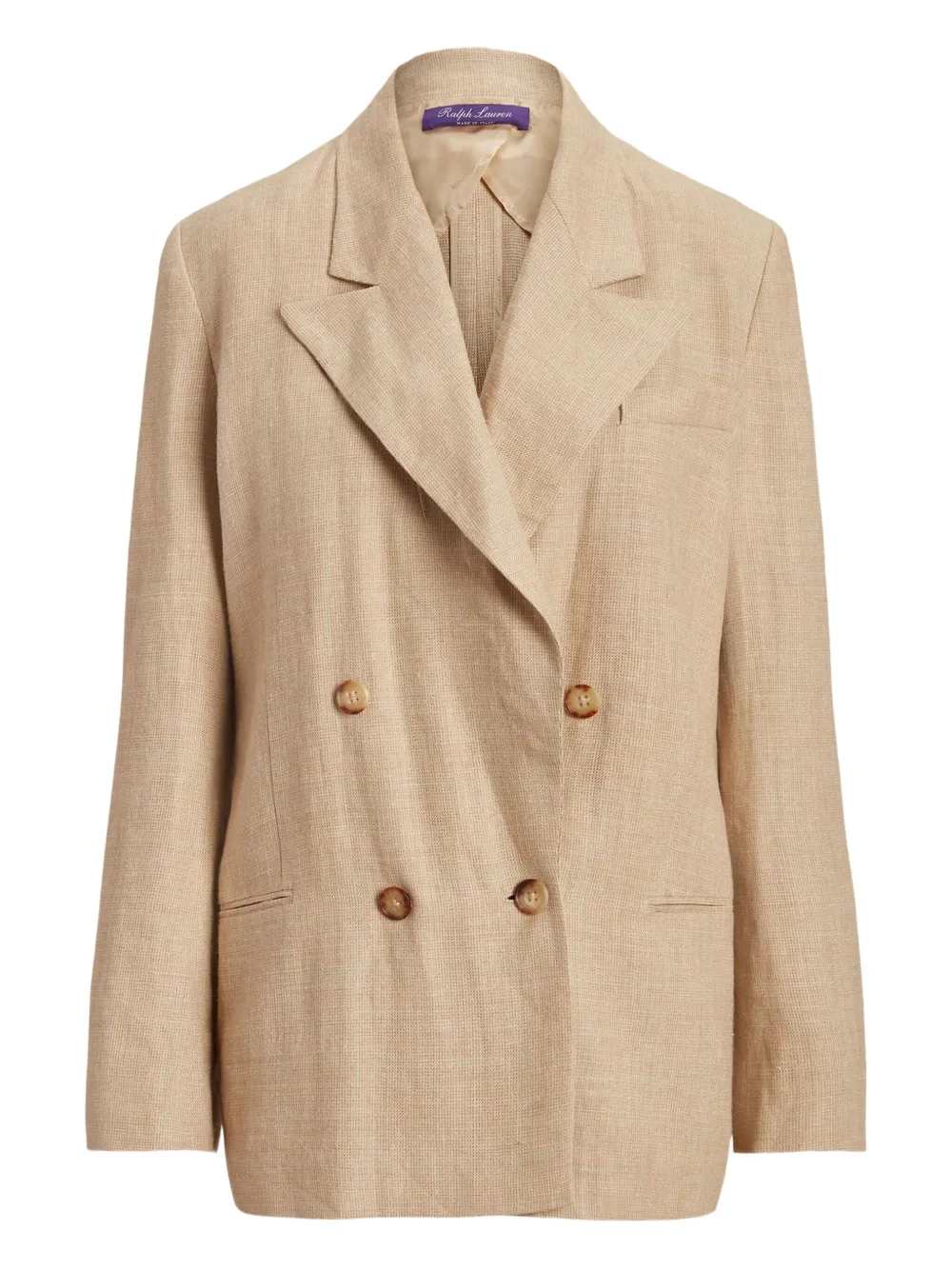 Ralph Lauren Antonine Double-breasted Blazer In Brown
