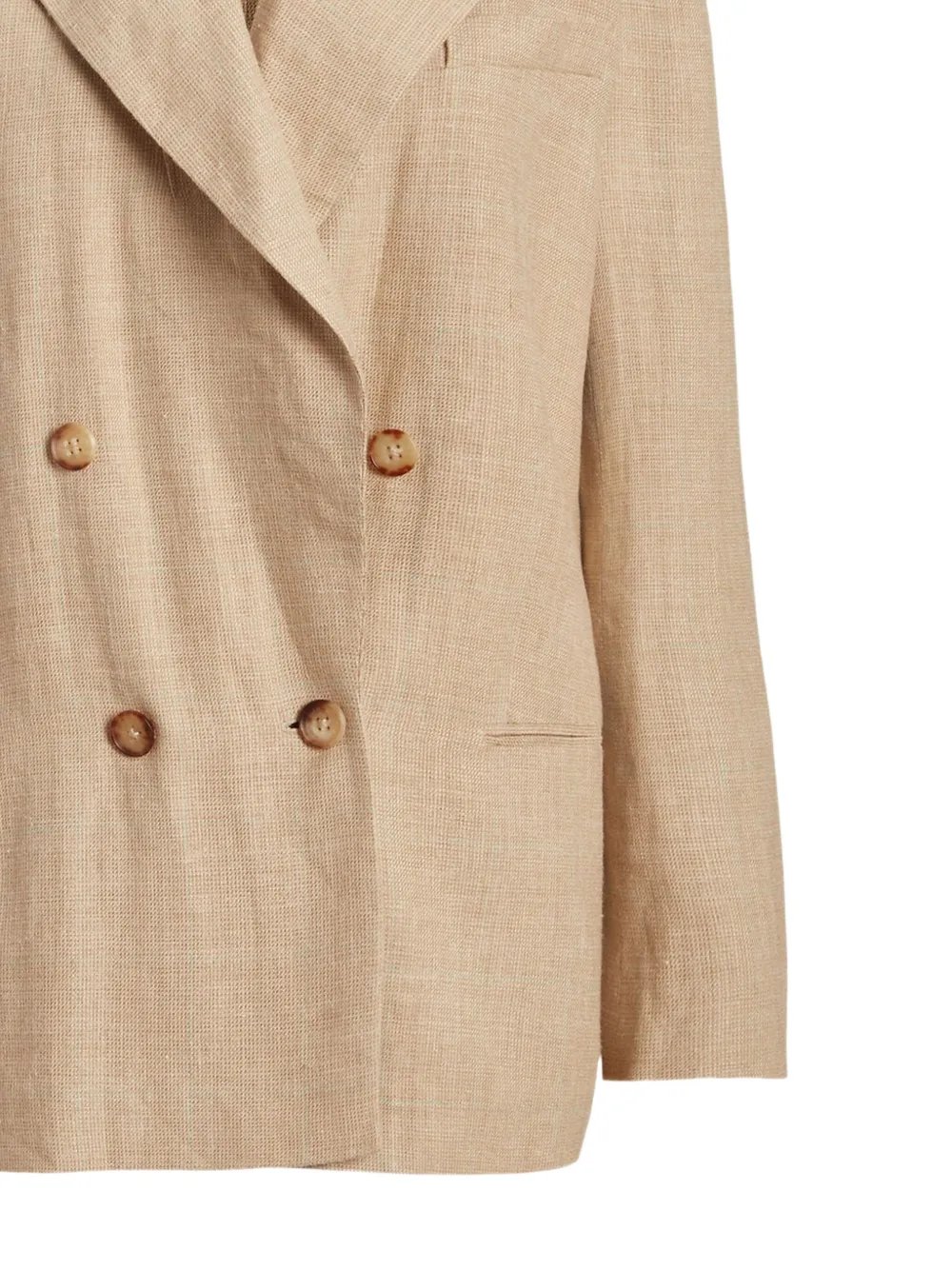 Ralph Lauren Collection Antonine blazer met dubbele rij knopen Beige