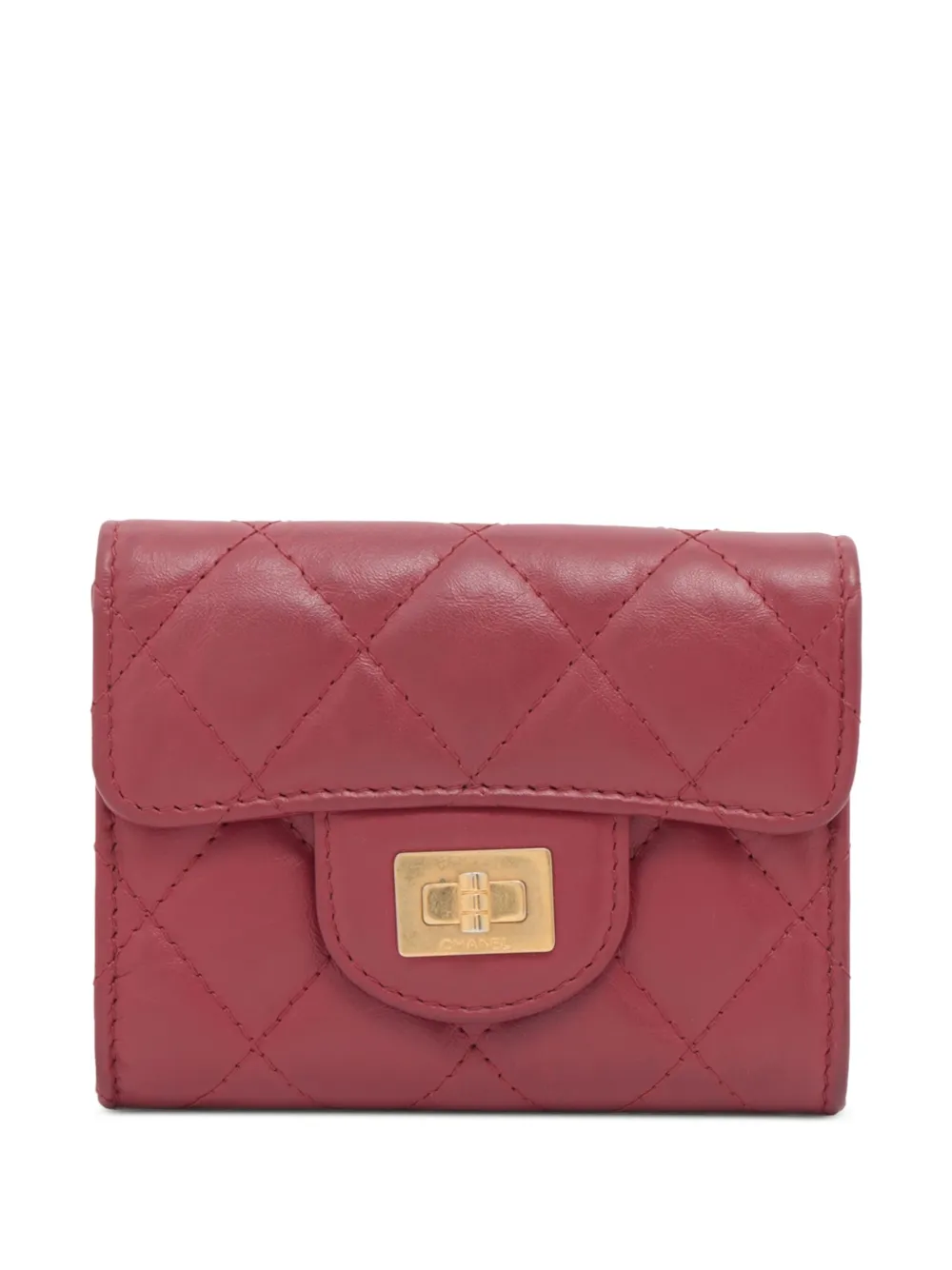 CHANEL Pre-Owned 2019 リイシュー 2.55 マトラッセ ラムスキン 三つ折り財布 - レッド CHANEL Pre-Owned 2019 リイシュー 2.55 マトラッセ ラムスキン 三つ折り財布 - レッド