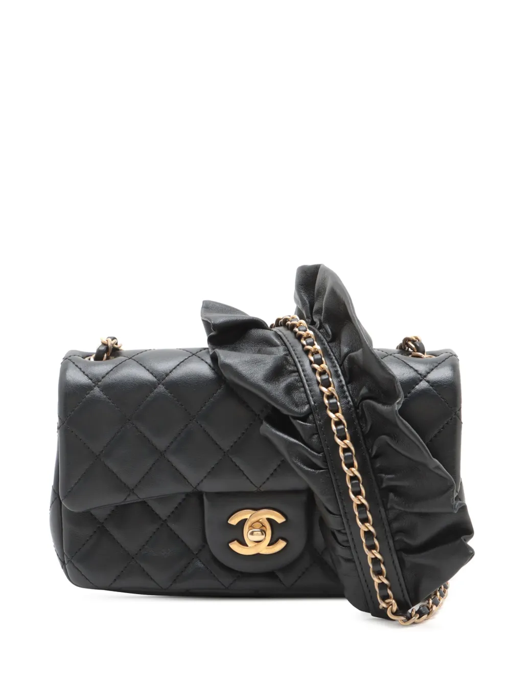 CHANEL Pre-Owned 2020 ミニ レクタンギュラー クラシック ラムスキン ロマンス シングルフラップ ショルダーバッグ -