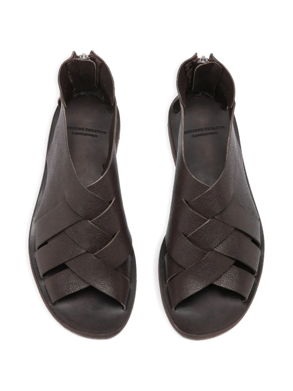 Officine Creative Itaca 048 sandalen met rits Bruin