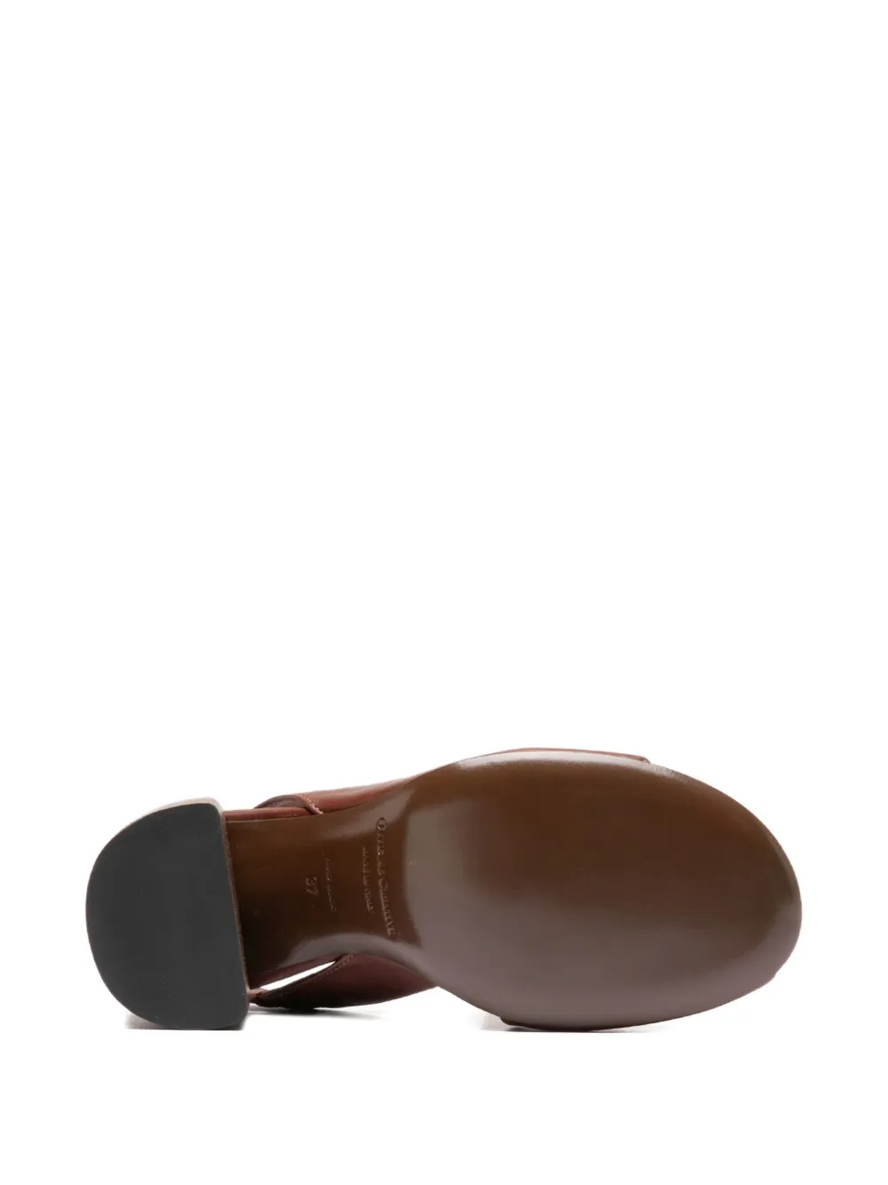 Officine Creative Felicia 005 sandalen met blokhak en open neus Bruin