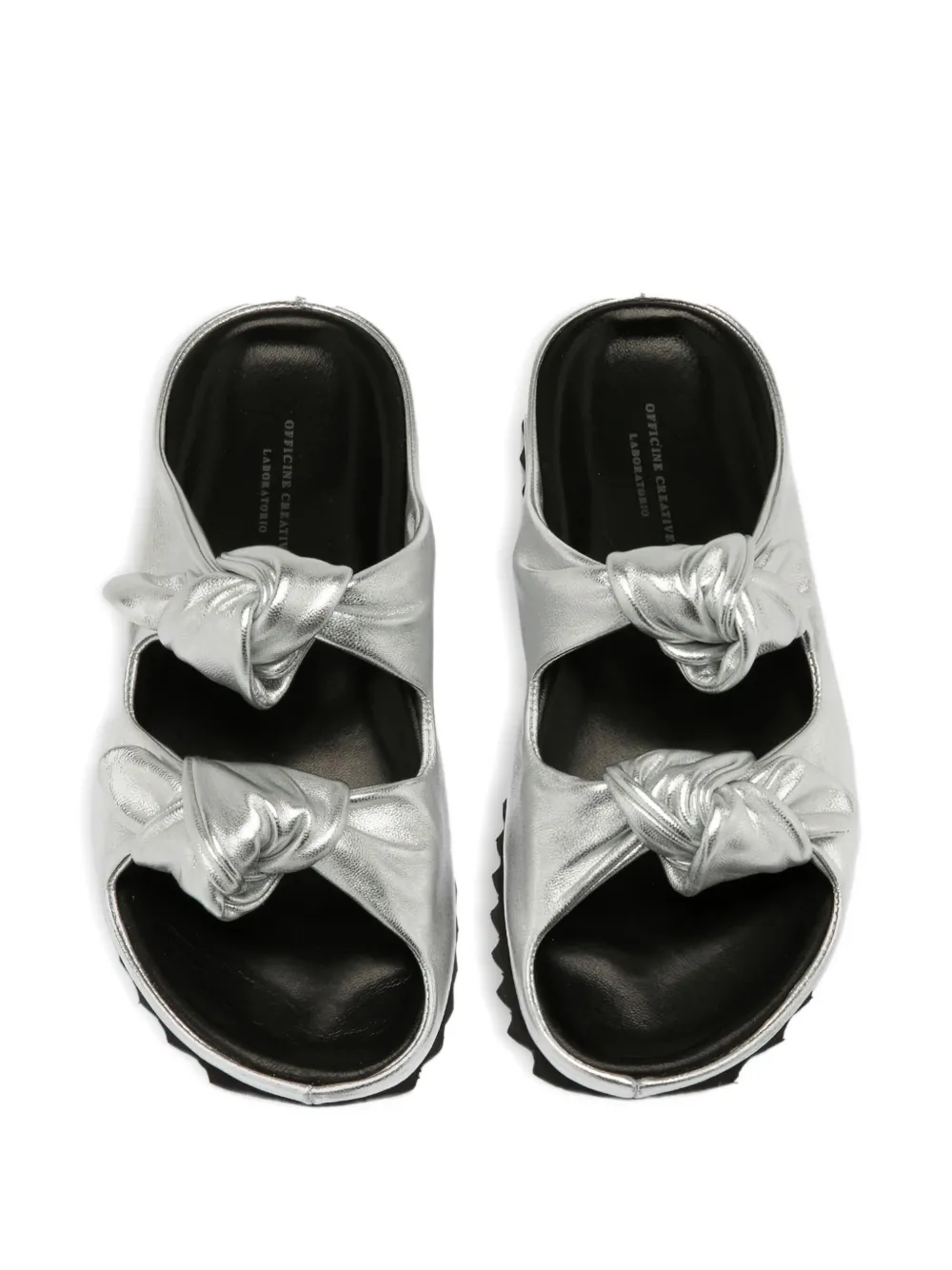 Officine Creative Pelagie 010 geknoopte sandalen Zilver