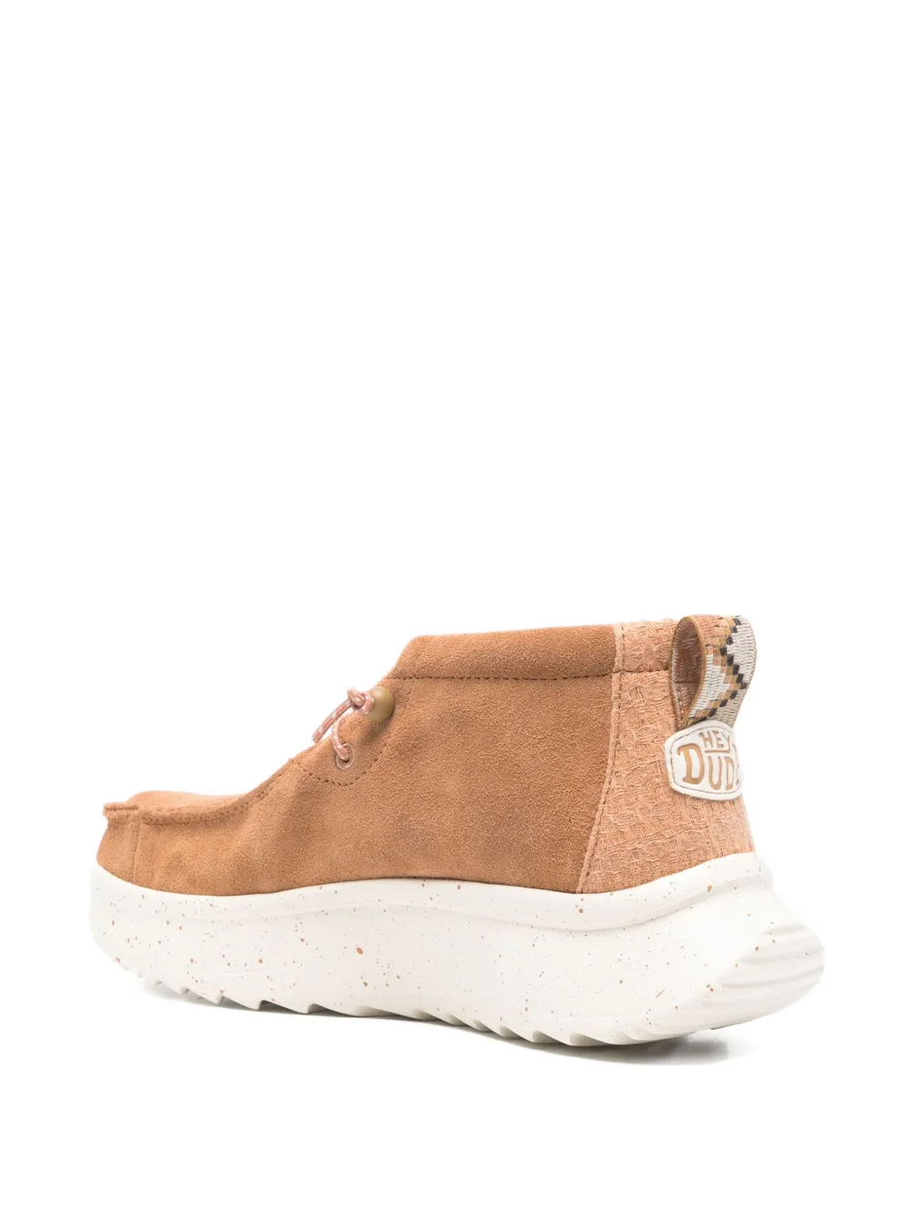 Hey Dude Wendy Peak Hi Suede Lace-up Loafers In Brown