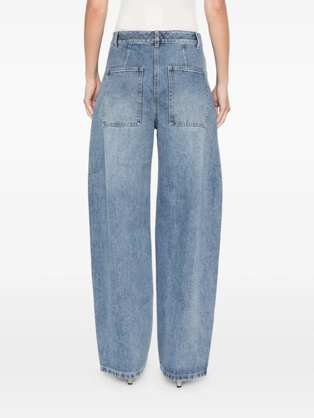 Tibi Sid Panelled Jeans In Blue