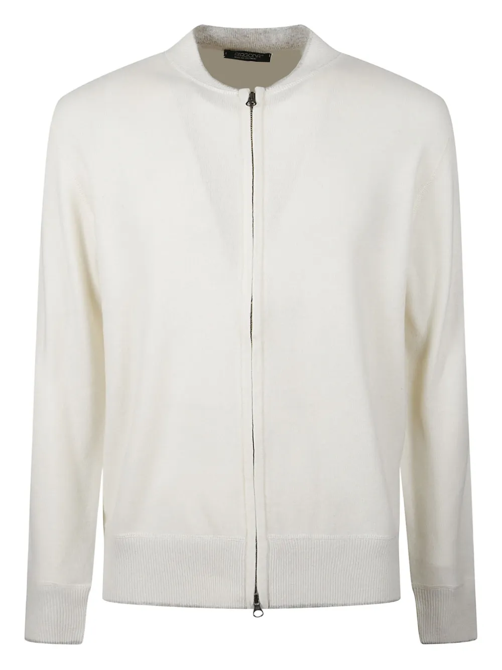 Aragona Zip-up Cashmere Cardigan In White