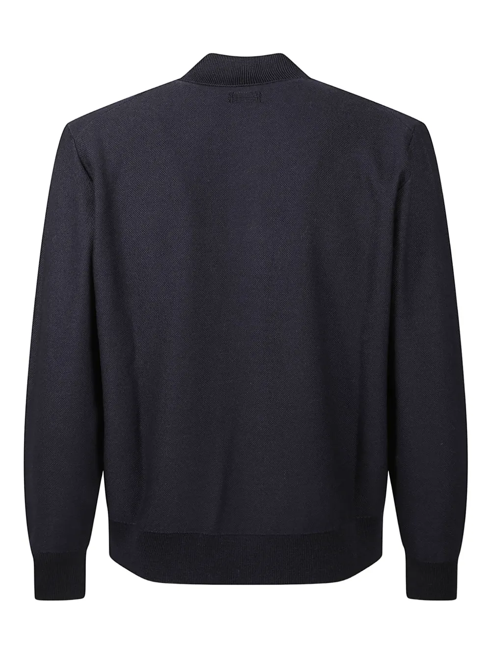 Drumohr merino-wool long-sleeve polo shirt - Blauw