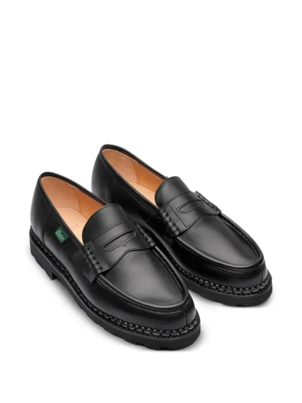 靴 paraboot REIMS 6 1/2 F Loafer Paraboot Reims Leather Loafers | Black | FARFETCH