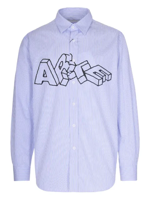 Arte Antwerp logo stripe shirt