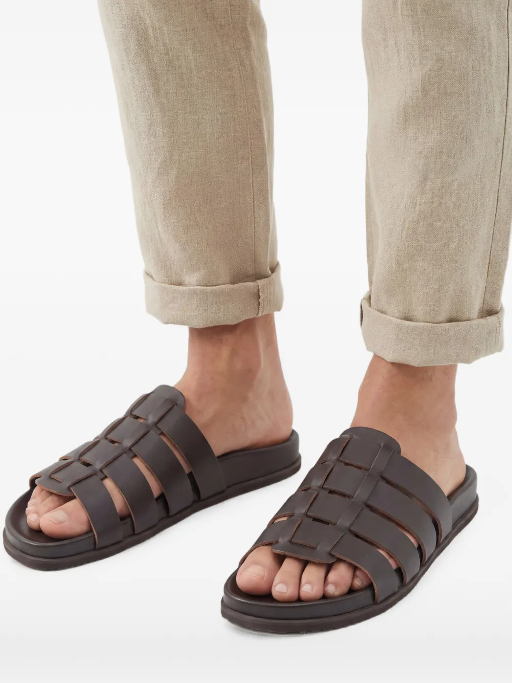 Ancient Greek Sandals Laodamas sandalen Bruin