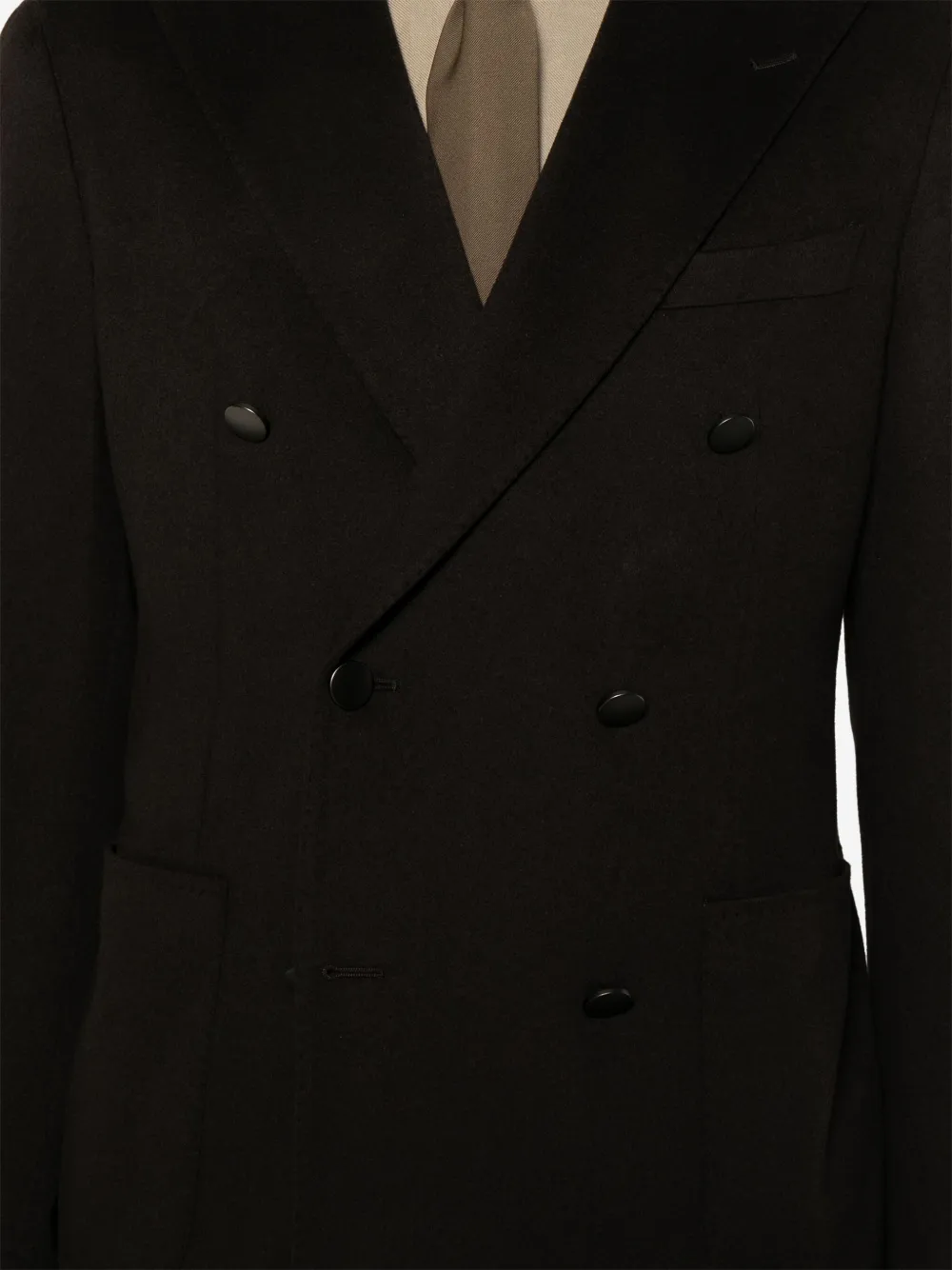 Tagliatore Jack met dubbele rij knopen en zak Bruin