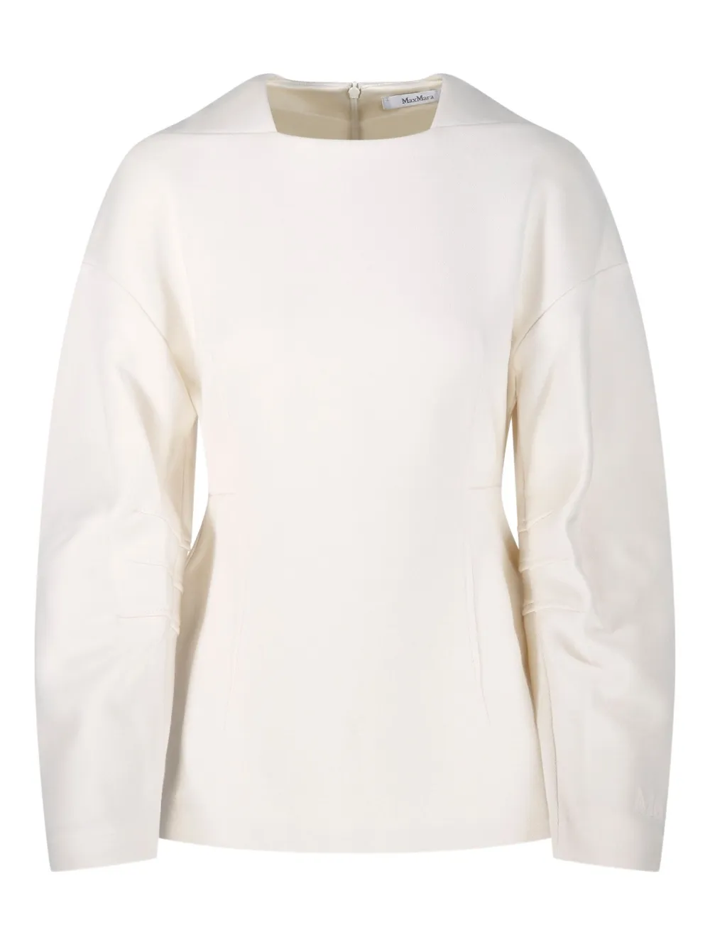 Max Mara square neck blouse - ニュートラル Max Mara square neck blouse - ニュートラル