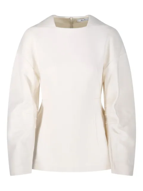 Max Mara blusa con cuello cuadrado