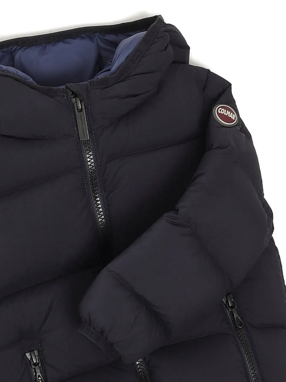 连帽拉链填充夹克