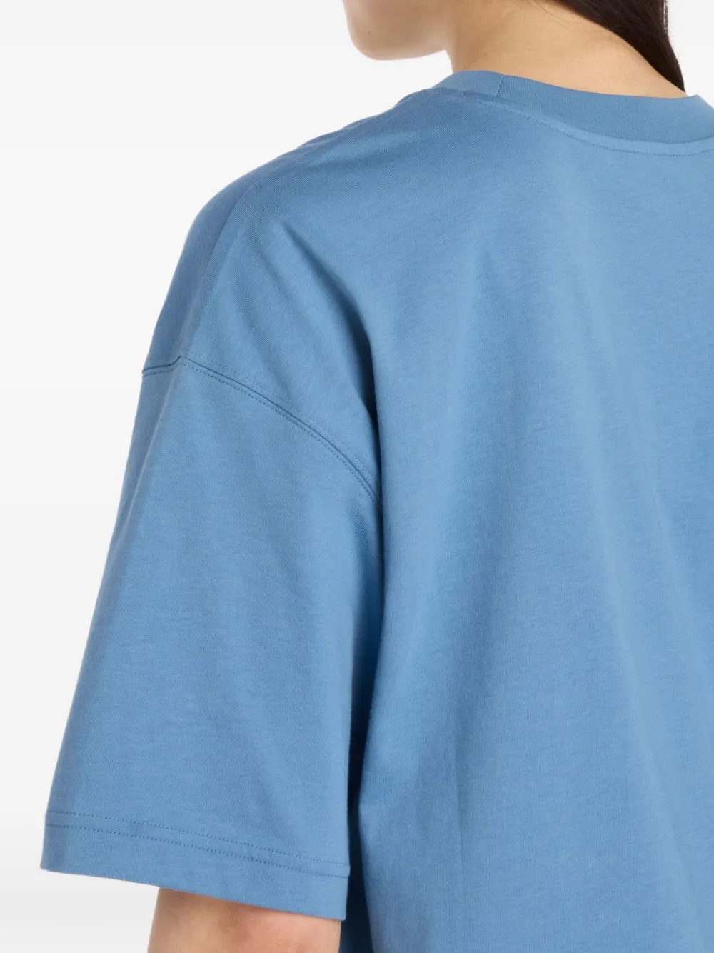 New Balance Linear Heritage T-shirt met logoprint Blauw