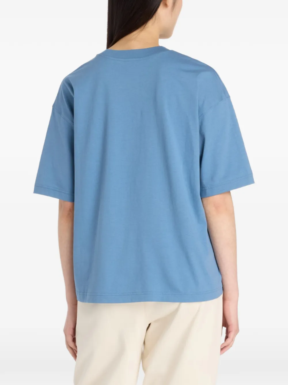 New Balance Linear Heritage T-shirt met logoprint Blauw