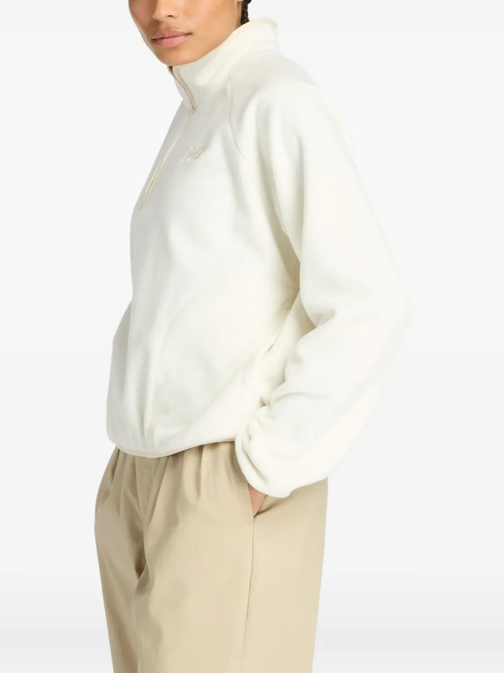 New Balance Sweater met halve rits Beige