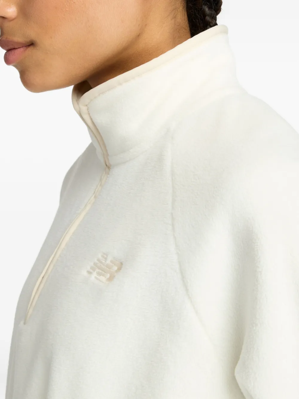 New Balance Sweater met halve rits Beige
