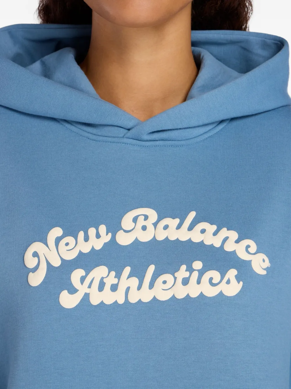 New Balance Linear Heritage hoodie Blauw
