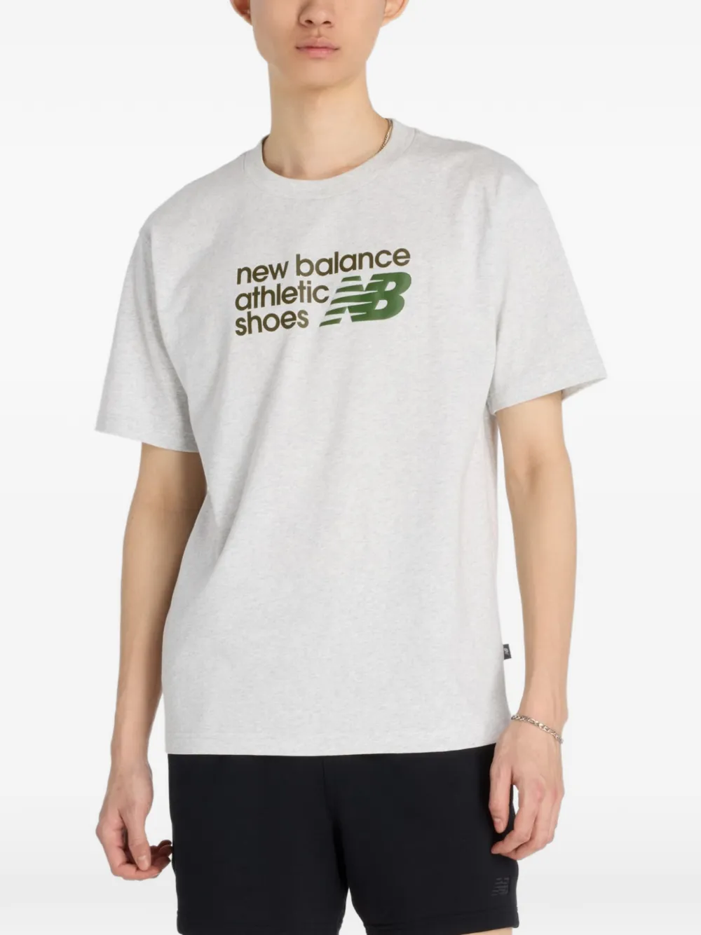 New Balance T-shirt met logoprint Grijs