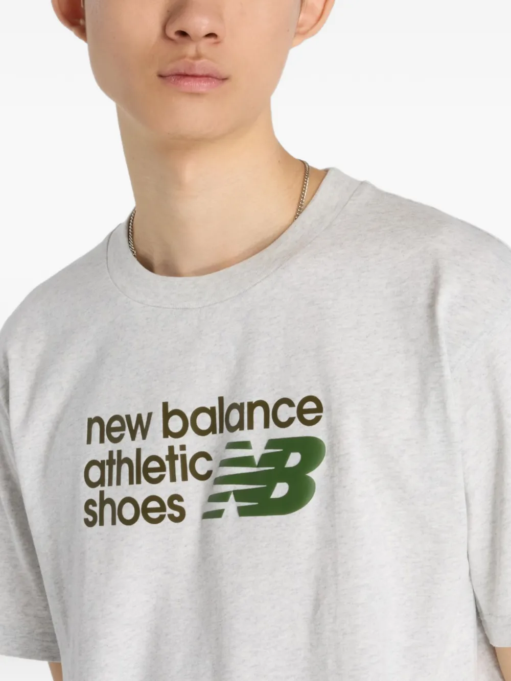 New Balance T-shirt met logoprint Grijs